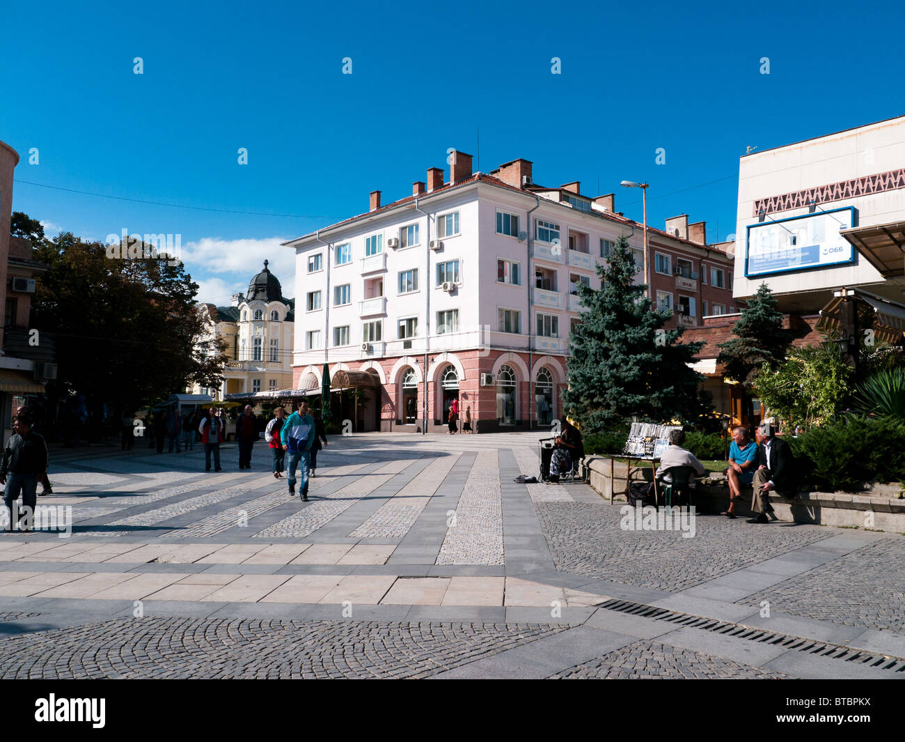 Sliven Town Square, Blue Mountains, Bulgaria, Balcani Foto Stock
