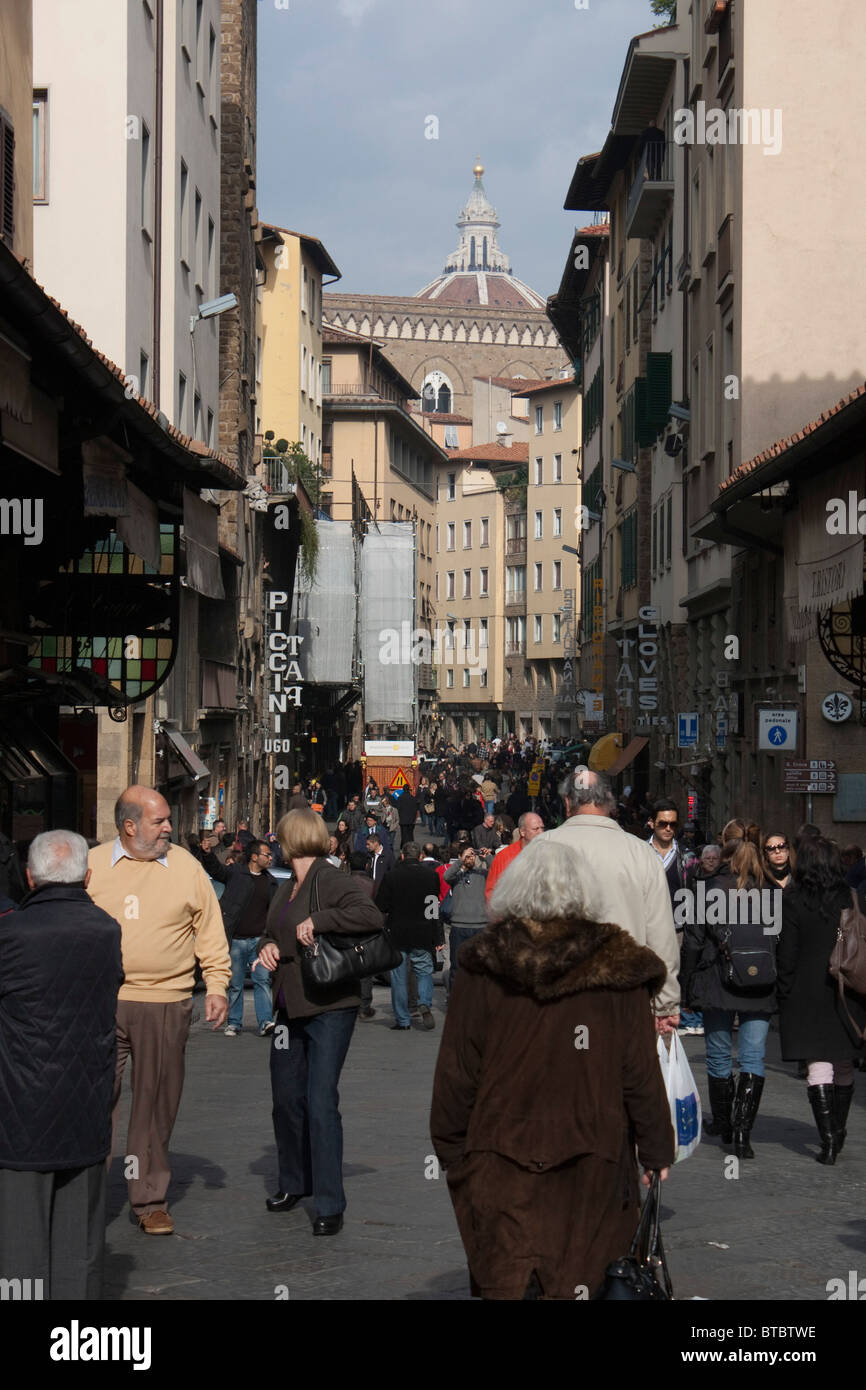 Il centro città di Firenze ITALIA Foto Stock