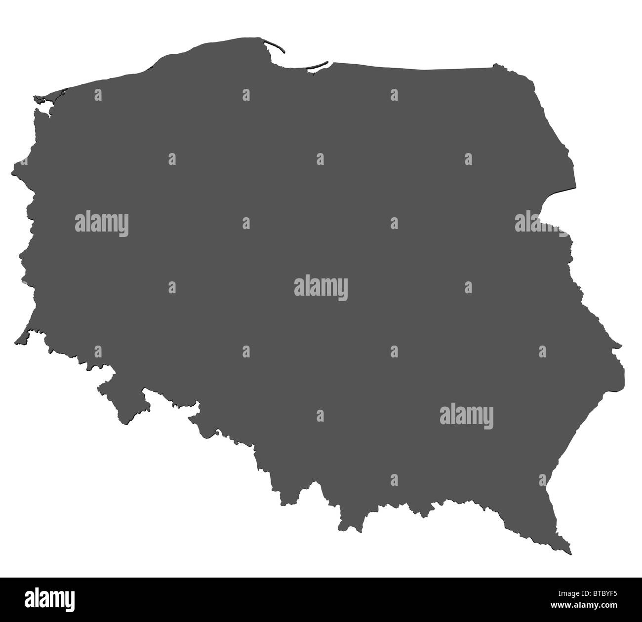 Mappa di Polonia Foto Stock