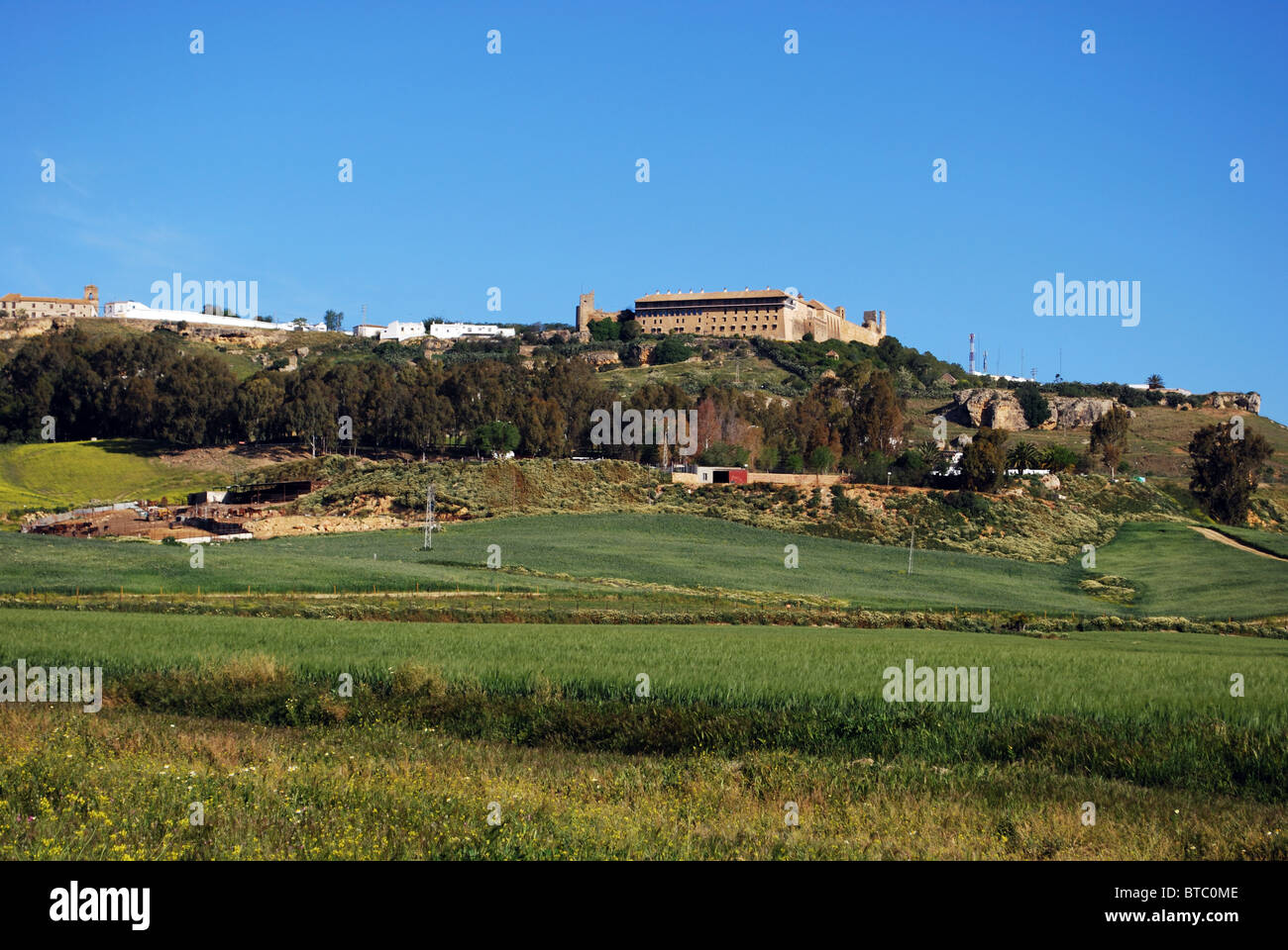 Il Parador (Alcazar del Rey Don Pedro), Carmona, provincia di Siviglia, in Andalusia, Spagna, Europa occidentale. Foto Stock