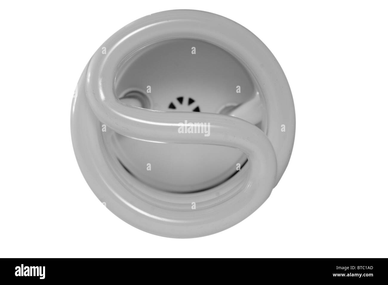 Un nuovo prendere su di una luce fluorescente lampadina -l'alto. Un nuovo modo di guardare un idea o un concetto Foto Stock