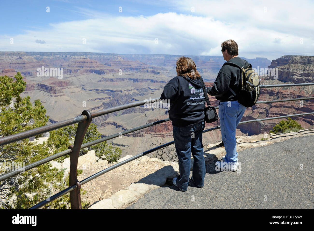 I visitatori lungo eremita di riposo Itinerario Il Parco Nazionale del Grand Canyon Arizona Foto Stock