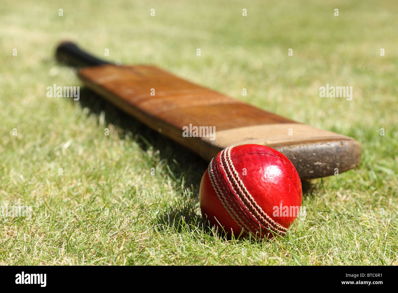 Cricket bat e sfera Foto Stock