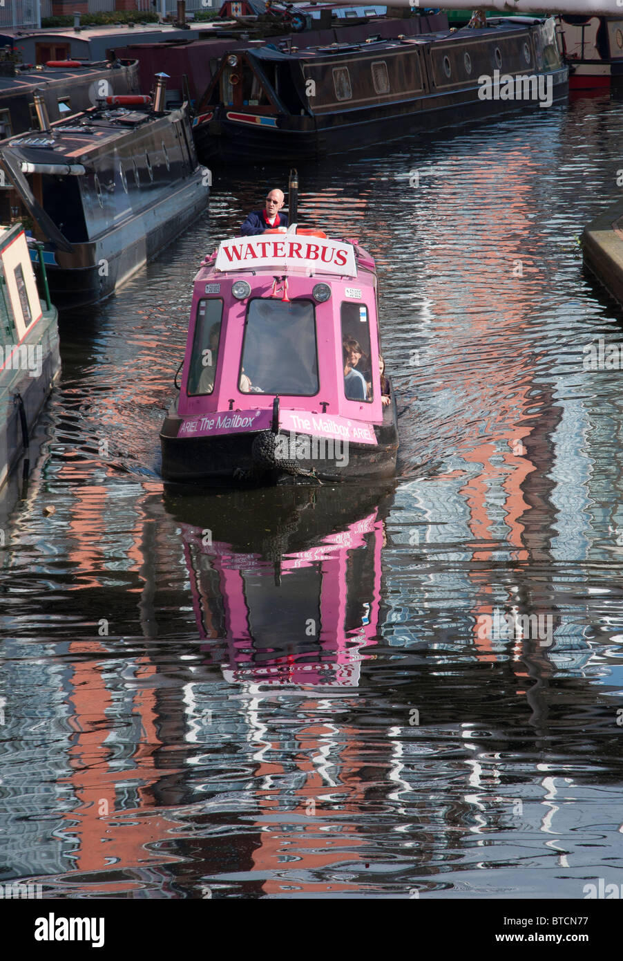 Birmingham vaporetto sul Canal, REGNO UNITO Foto Stock