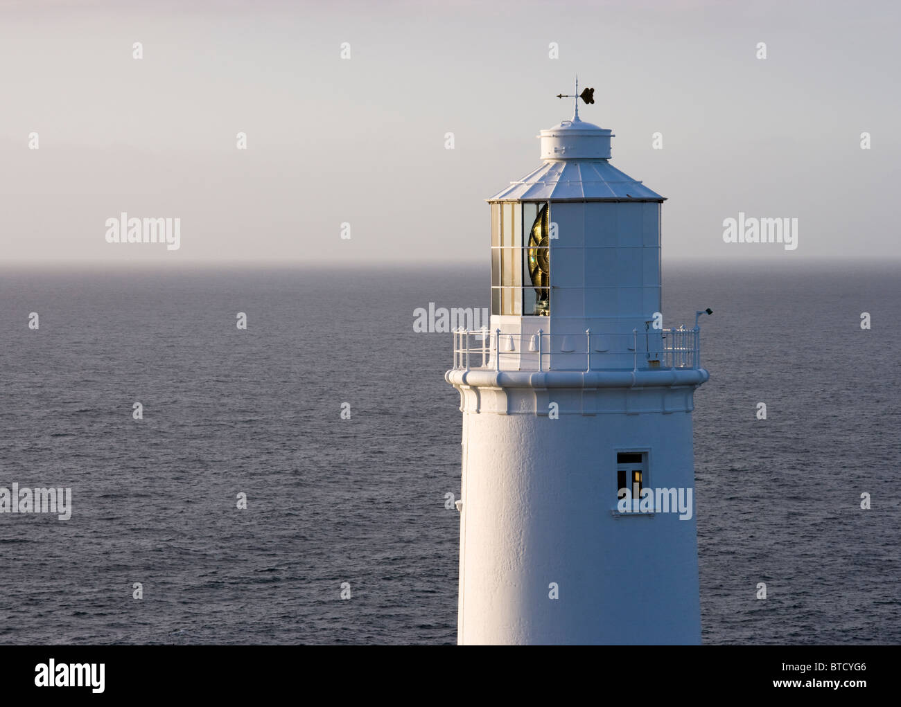 Trevose Head Lighthouse, Cornwall, Regno Unito. Foto Stock