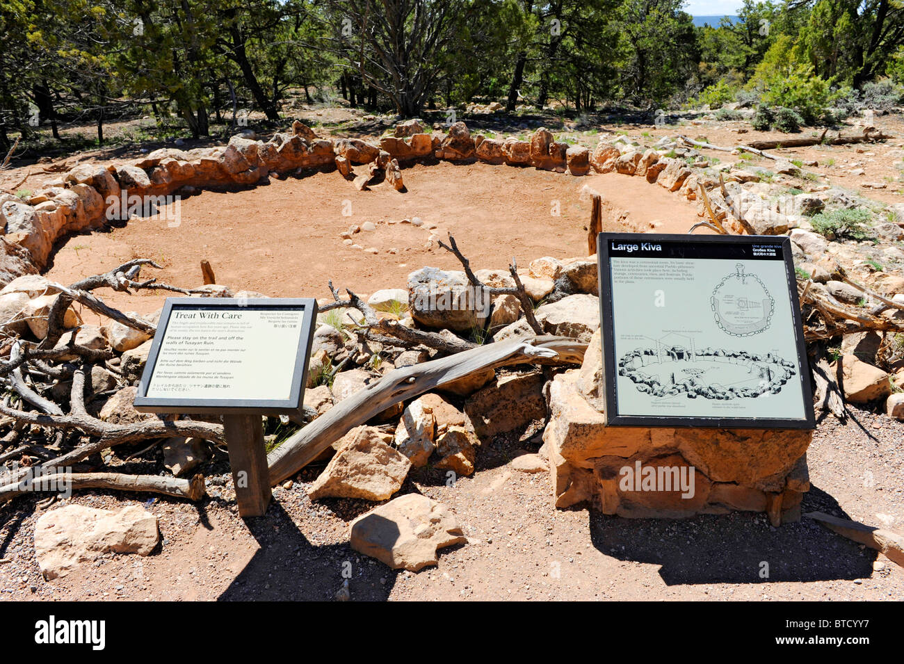 Kiva a Tusayan Museum e rovinare il Parco Nazionale del Grand Canyon Arizona Foto Stock