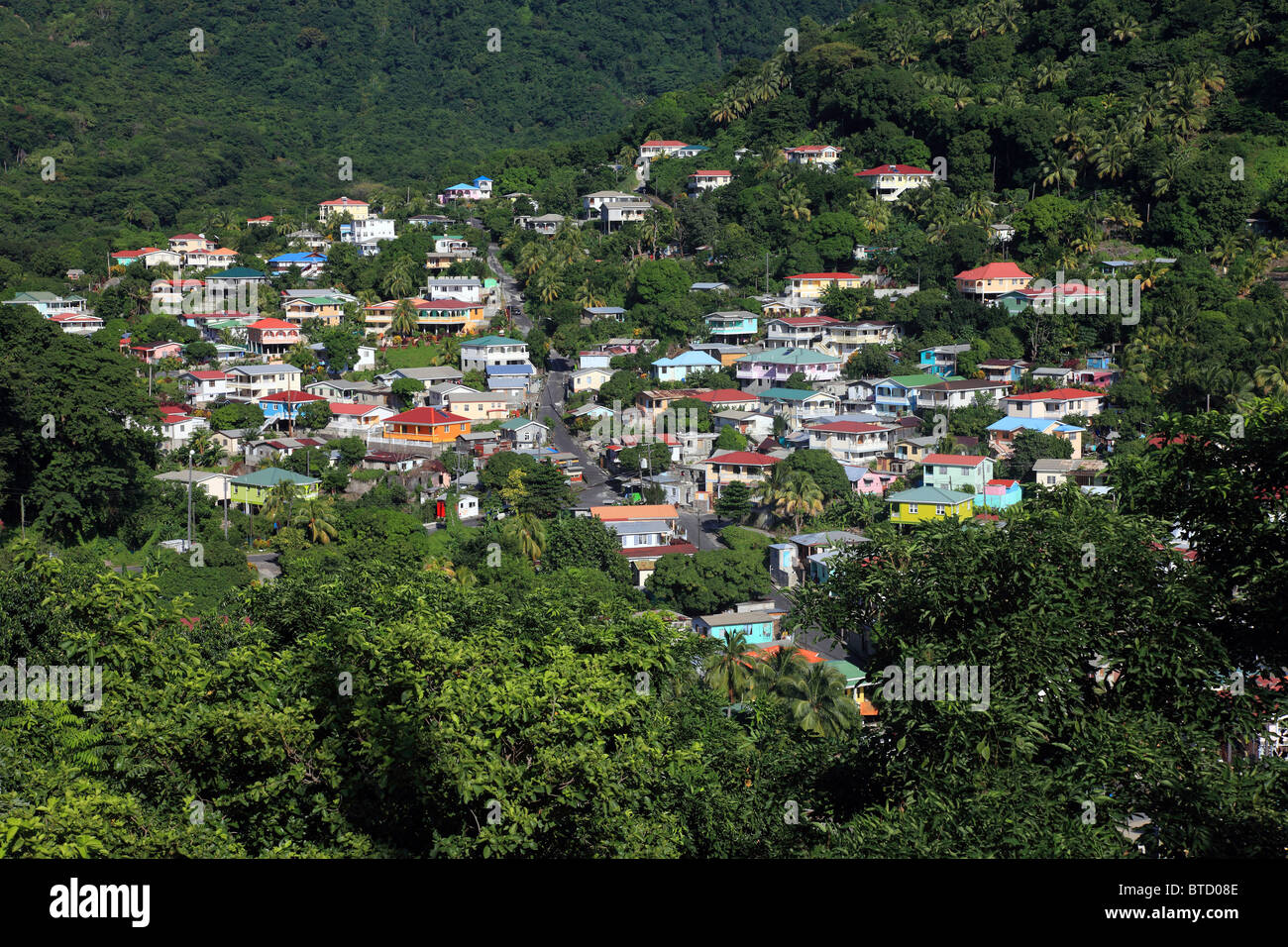 Soufrière, Dominica, dei Caraibi Foto Stock
