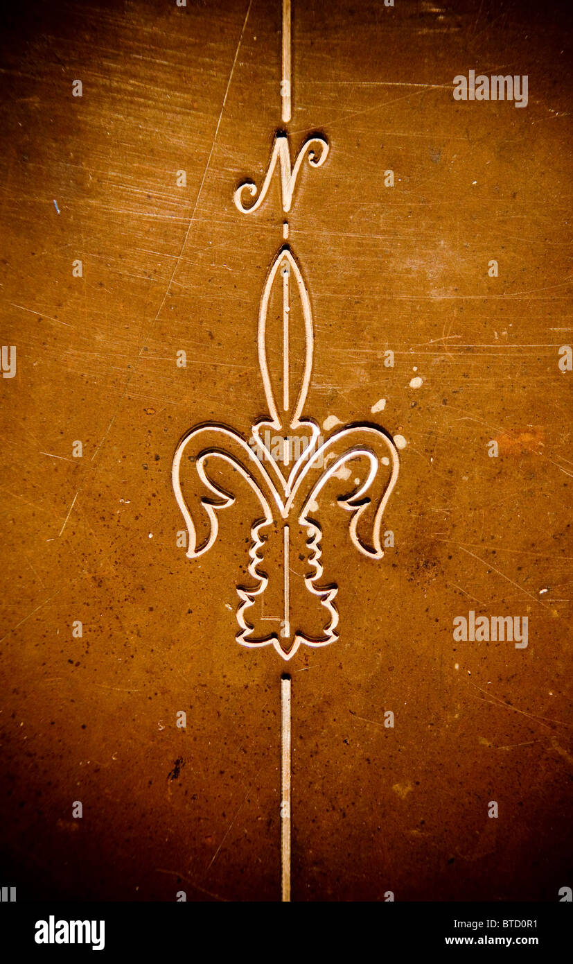 Elaborare e dettagliata in vecchio stile nord freccia Foto Stock