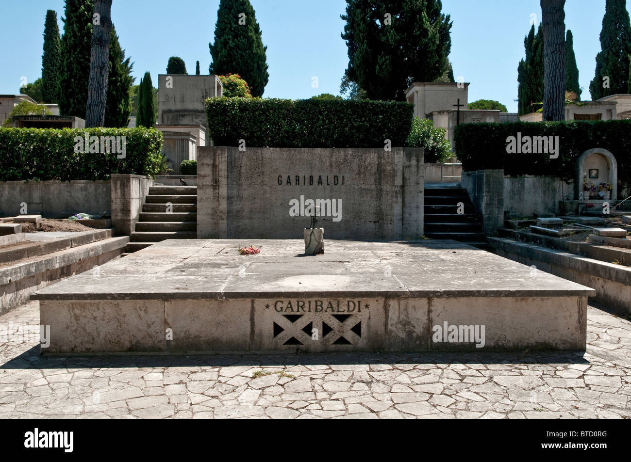 Roma Campo di Verano cimitero Garibaldi Foto Stock