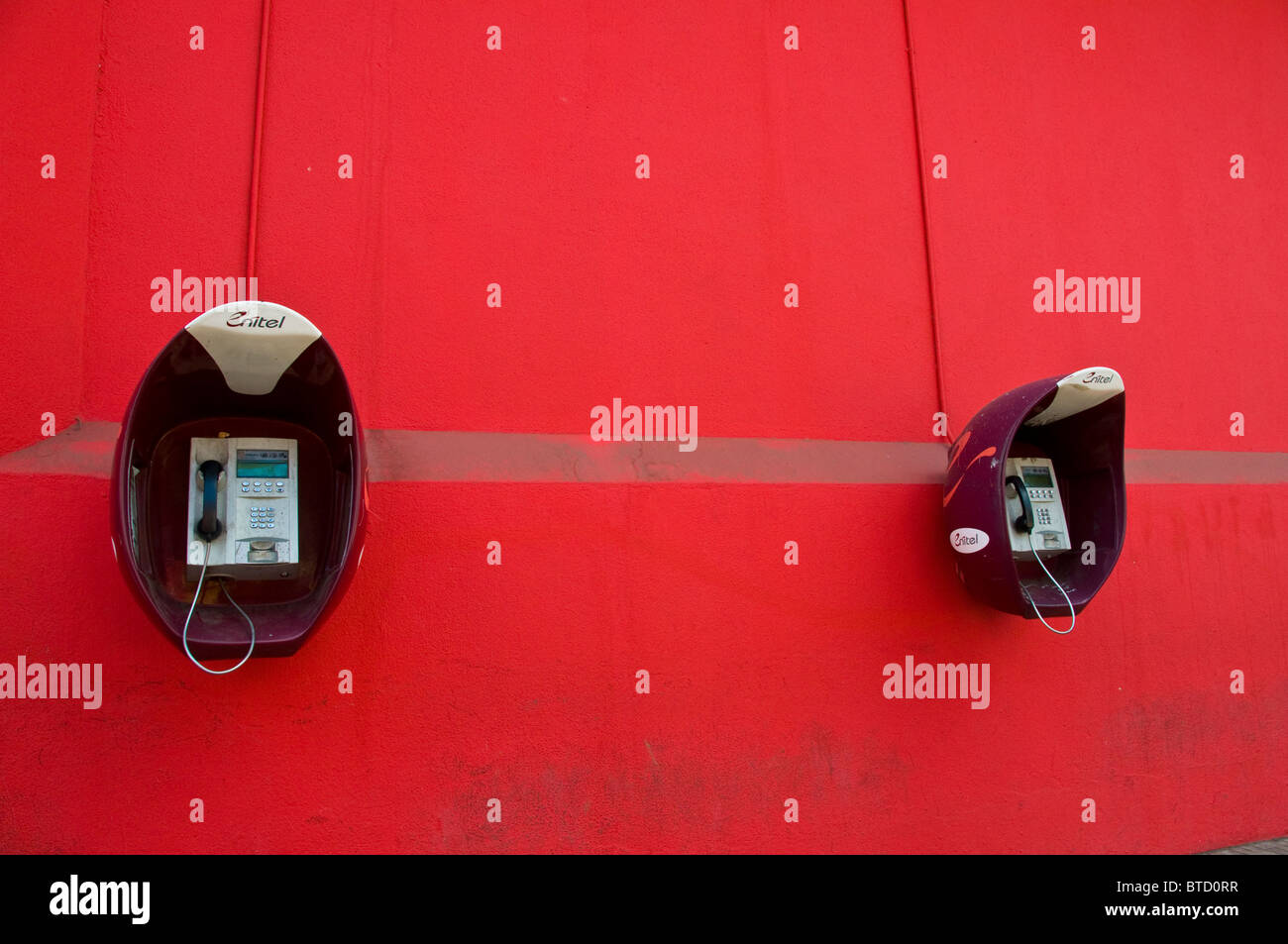 Telefoni pubblici Leon Nicaragua Foto Stock