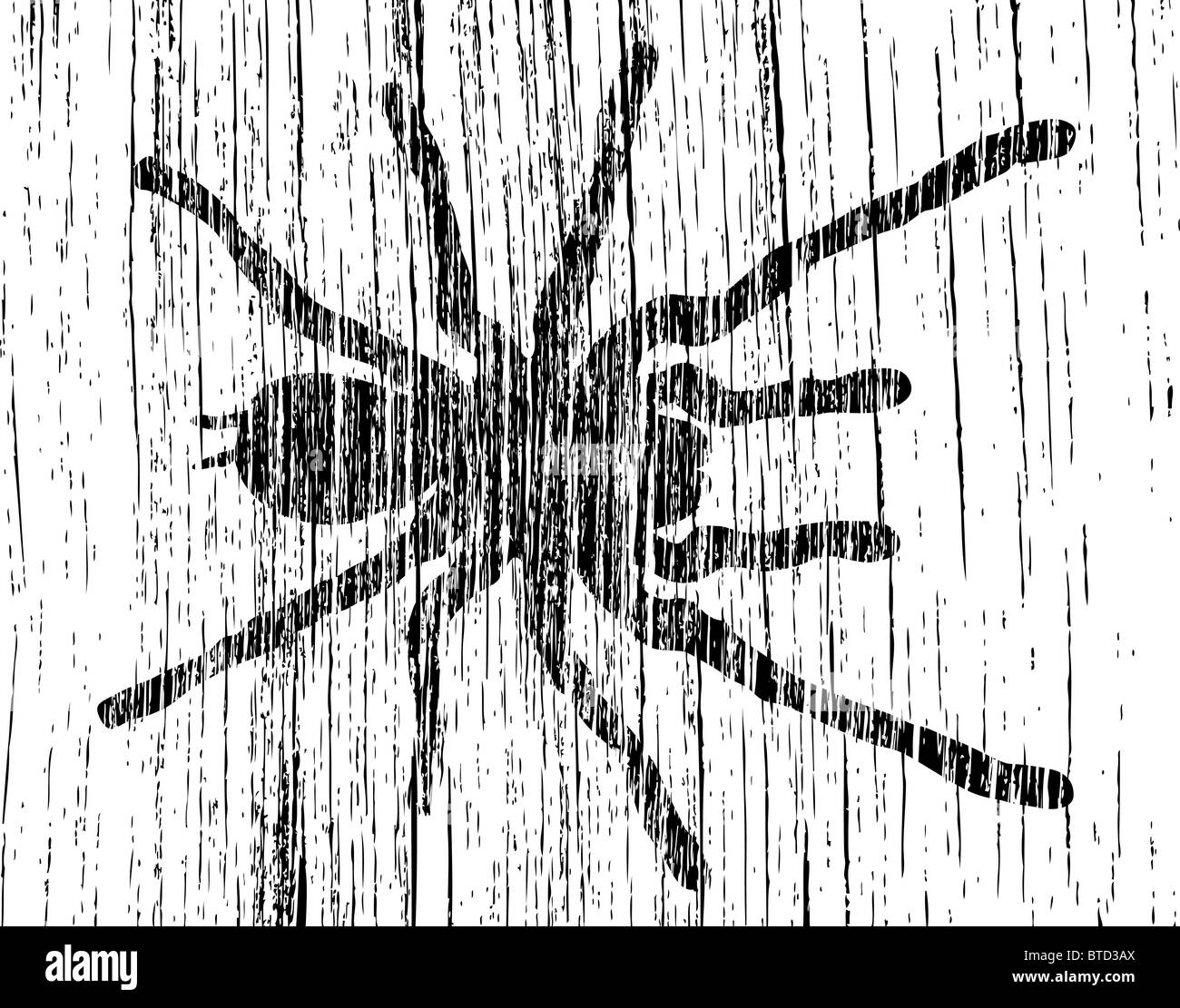 Illustrazione di una tarantola ragno con grunge Foto Stock