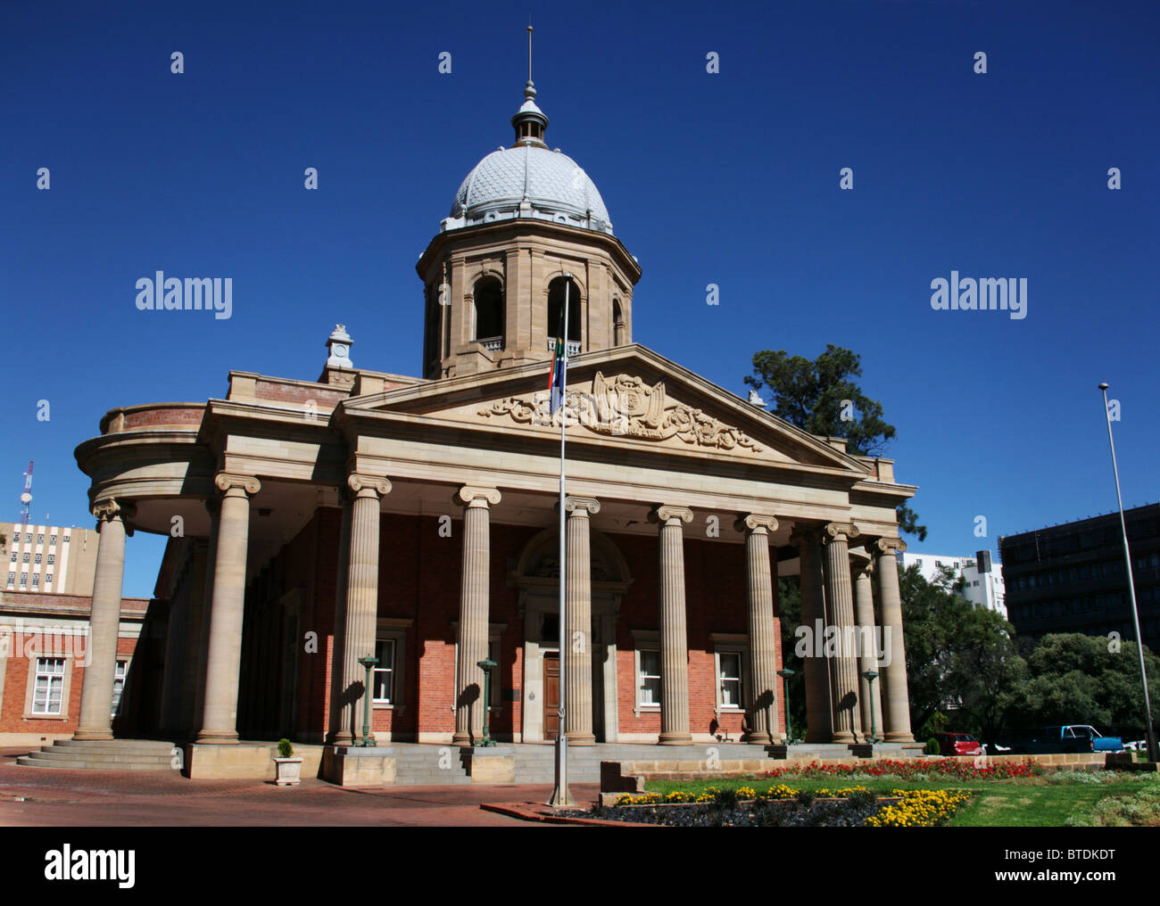 4° Raadsaal monumento costruito nel 1890 a Bloemfontein. Questo è stato il Parlamento della Repubblica boera di Orange Free stato fino al 1900 Foto Stock