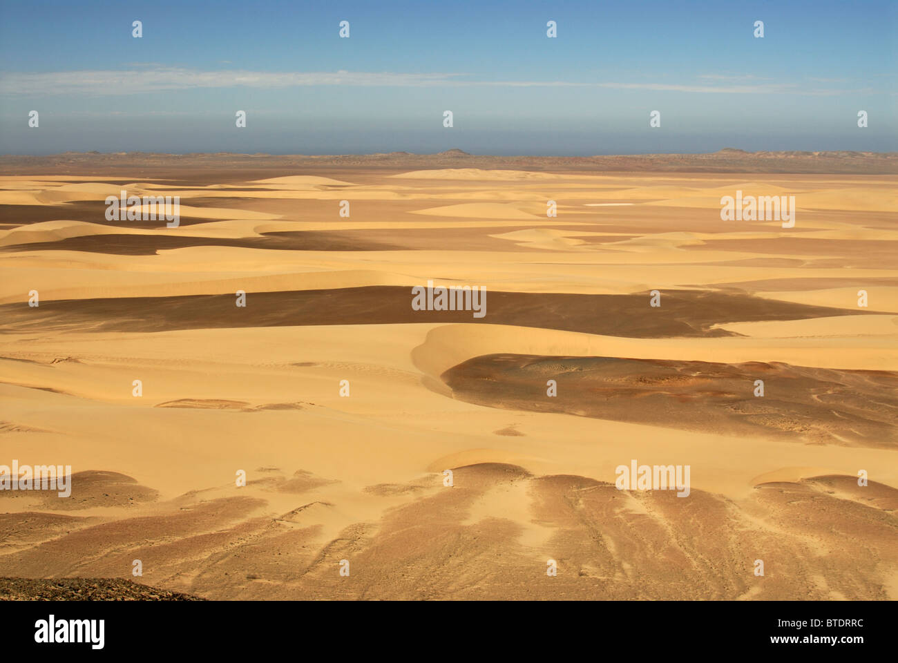 Vista panoramica delle dune di sabbia Foto Stock