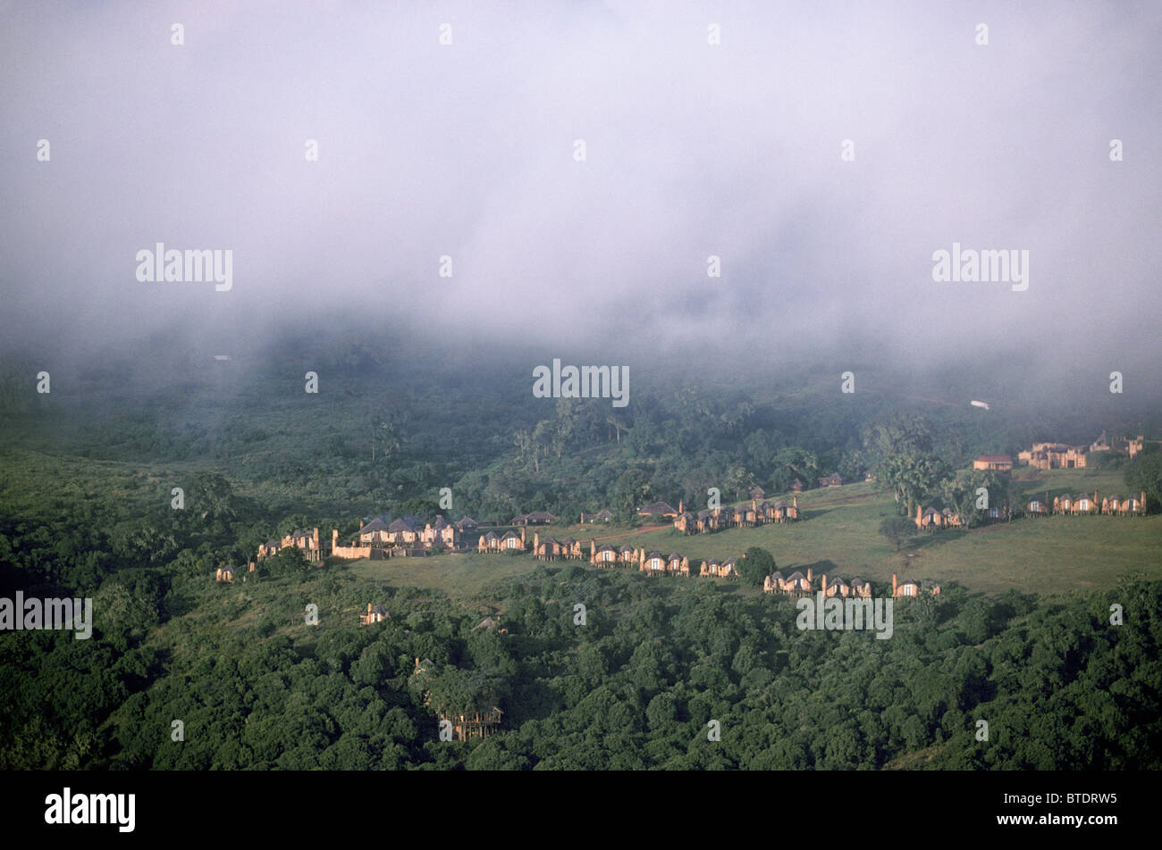 Crater lodge nel Ngorongoro Conservation Area Foto Stock