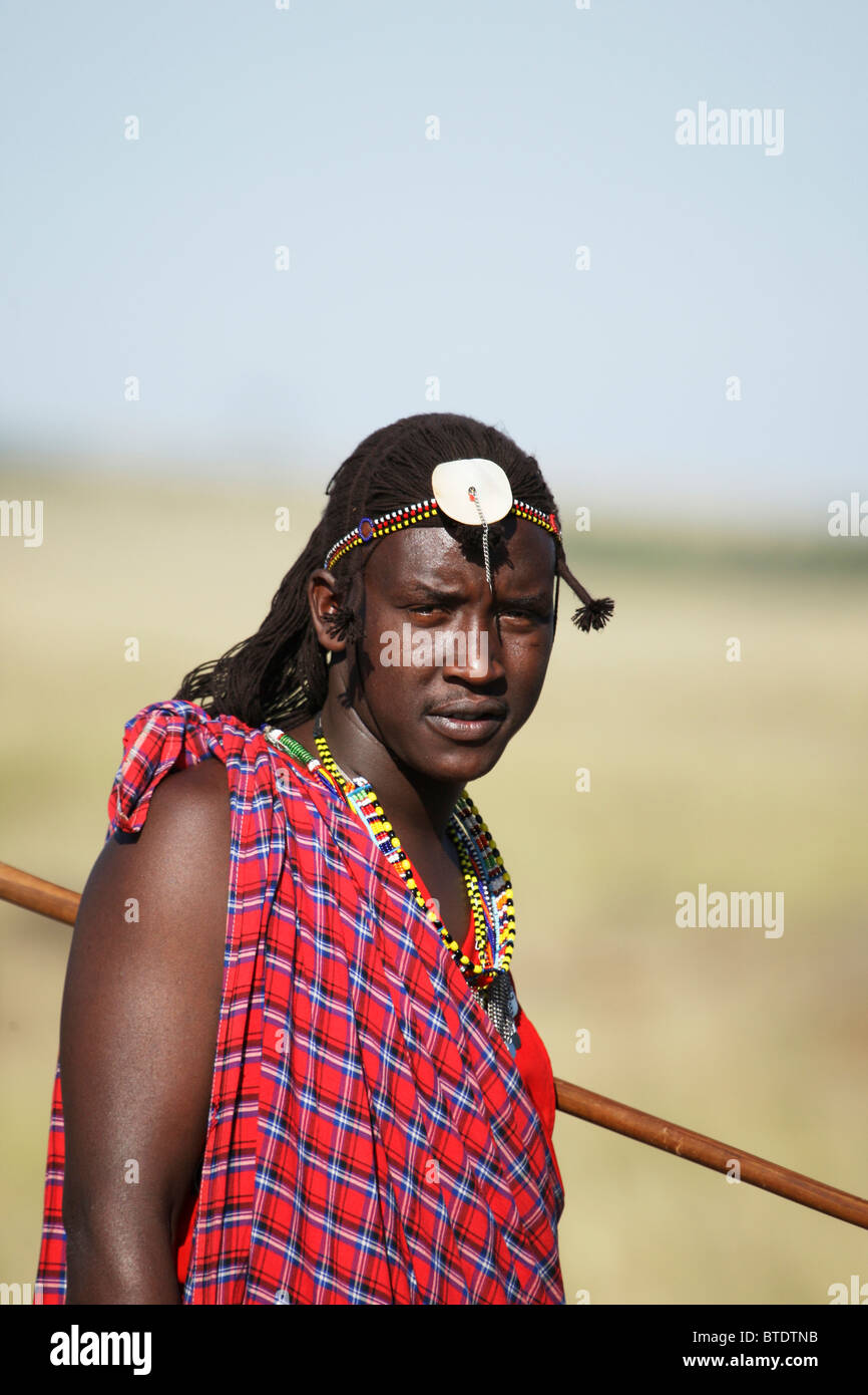Giovani Masai moran Foto Stock
