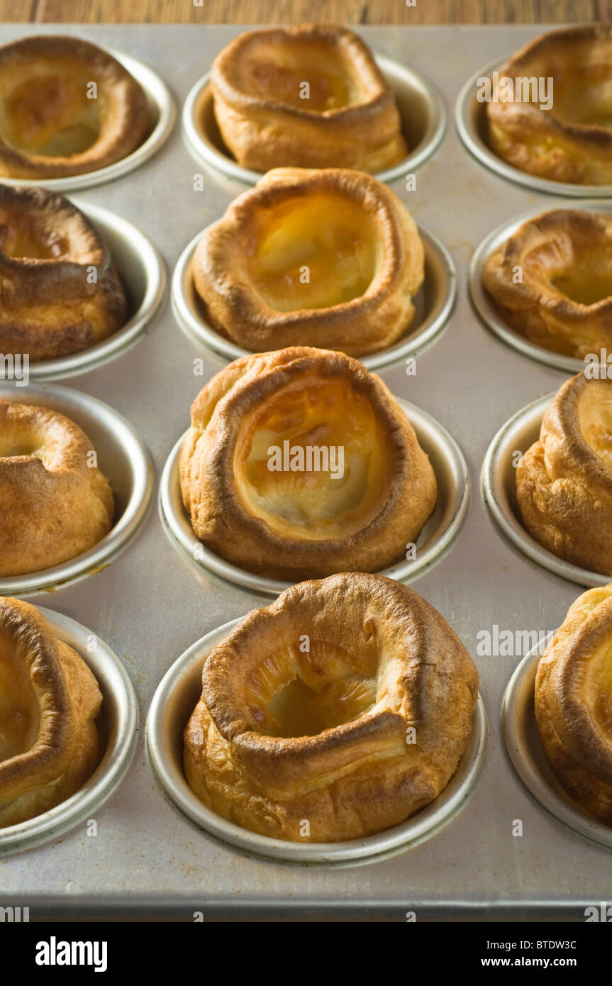 Yorkshire pudding. Il cibo del Regno Unito Foto Stock