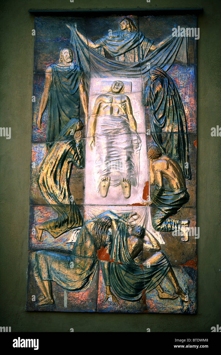 Moderne opere d'arte religiosa Savona Italia Foto Stock