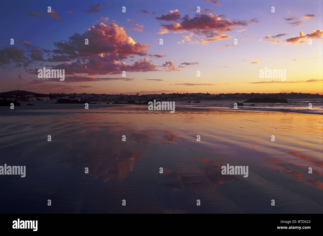 Tramonto a Langebaan nel Western Cape Coast Foto Stock