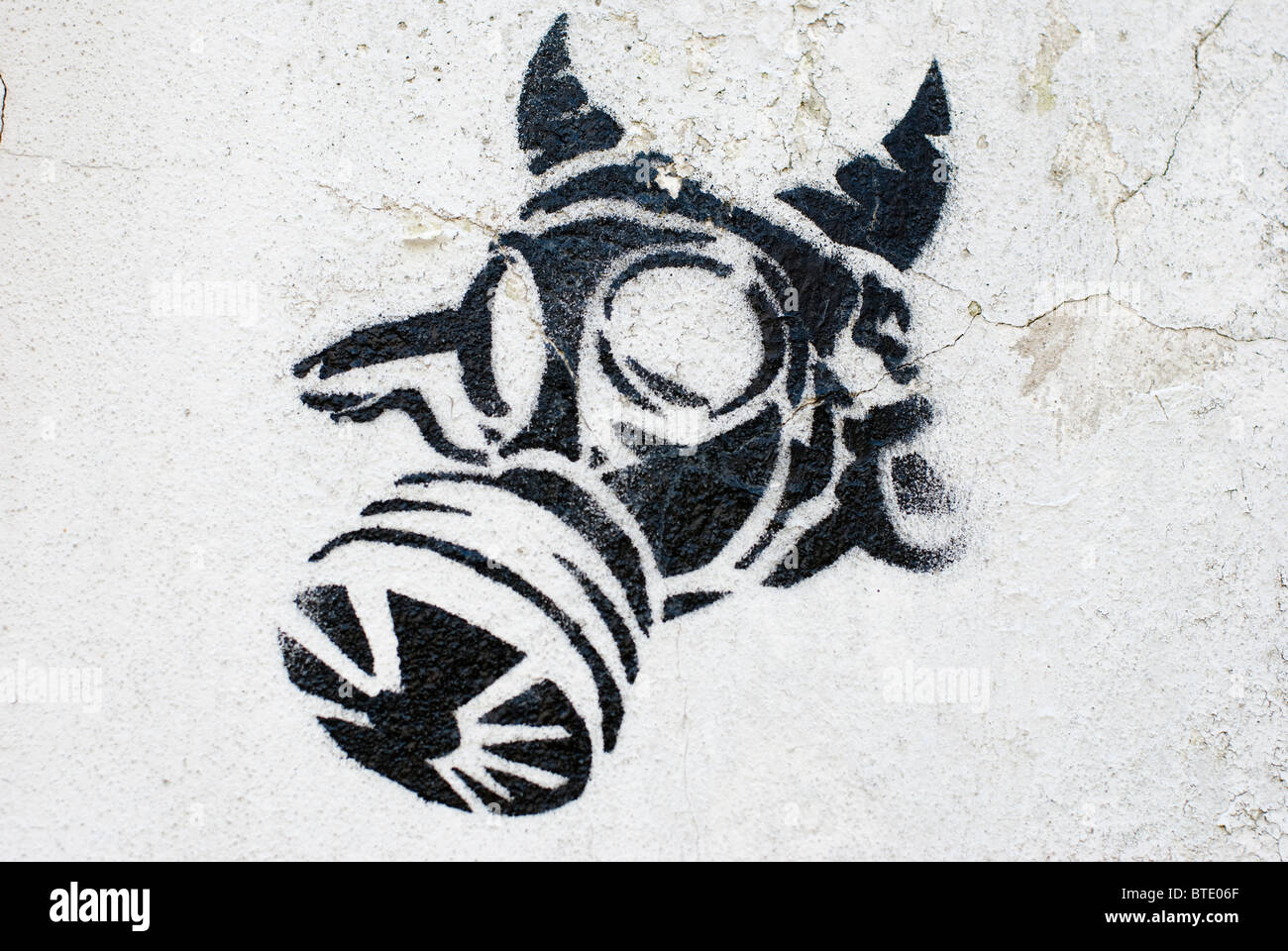 Maschera antigas graffiti grafiti immagini e fotografie stock ad alta  risoluzione - Alamy