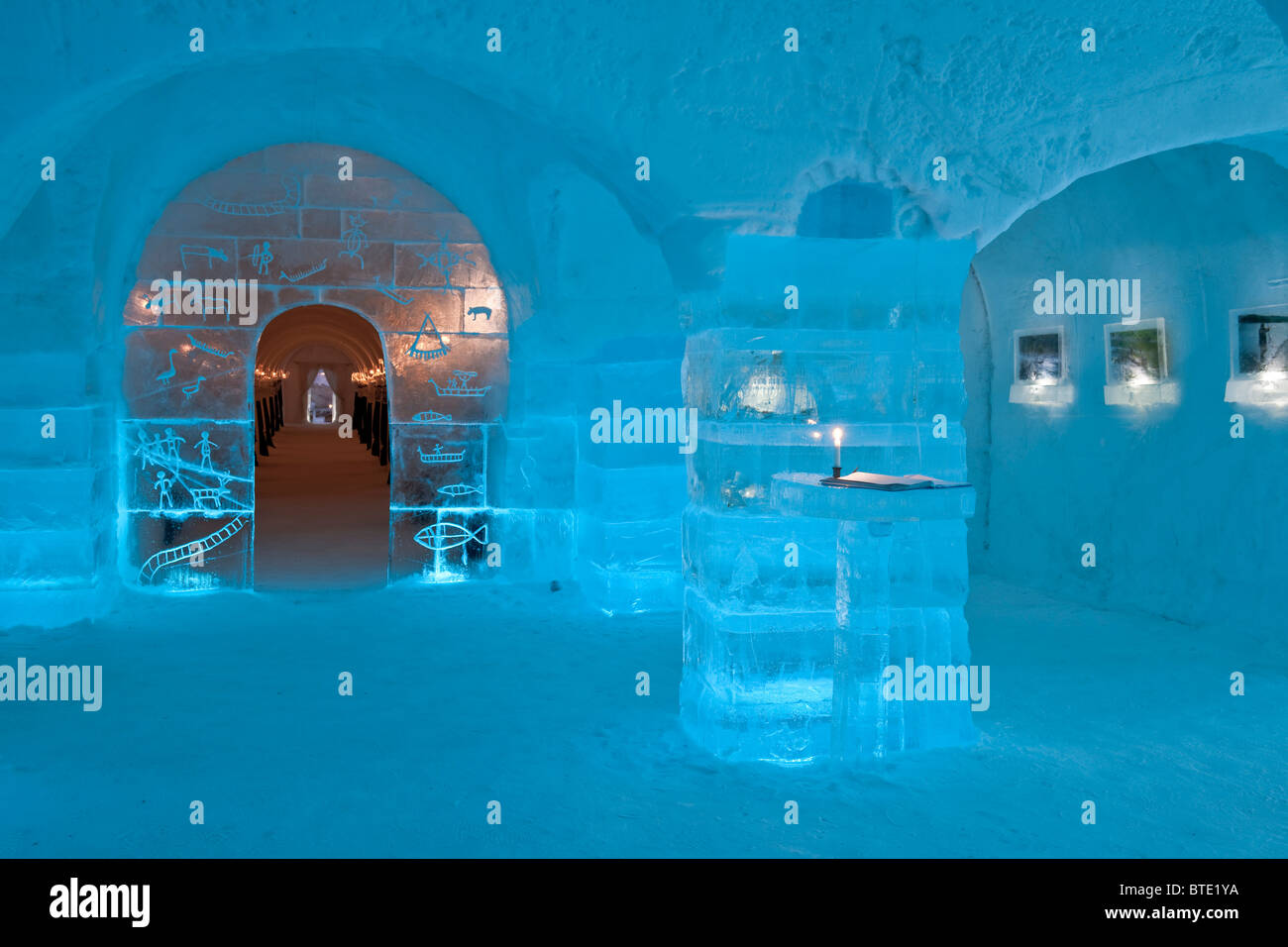 Alta Igloo Hotel Sorrisniva, Alta Ice Hotel in Finnmark, nel nord della Norvegia Foto Stock