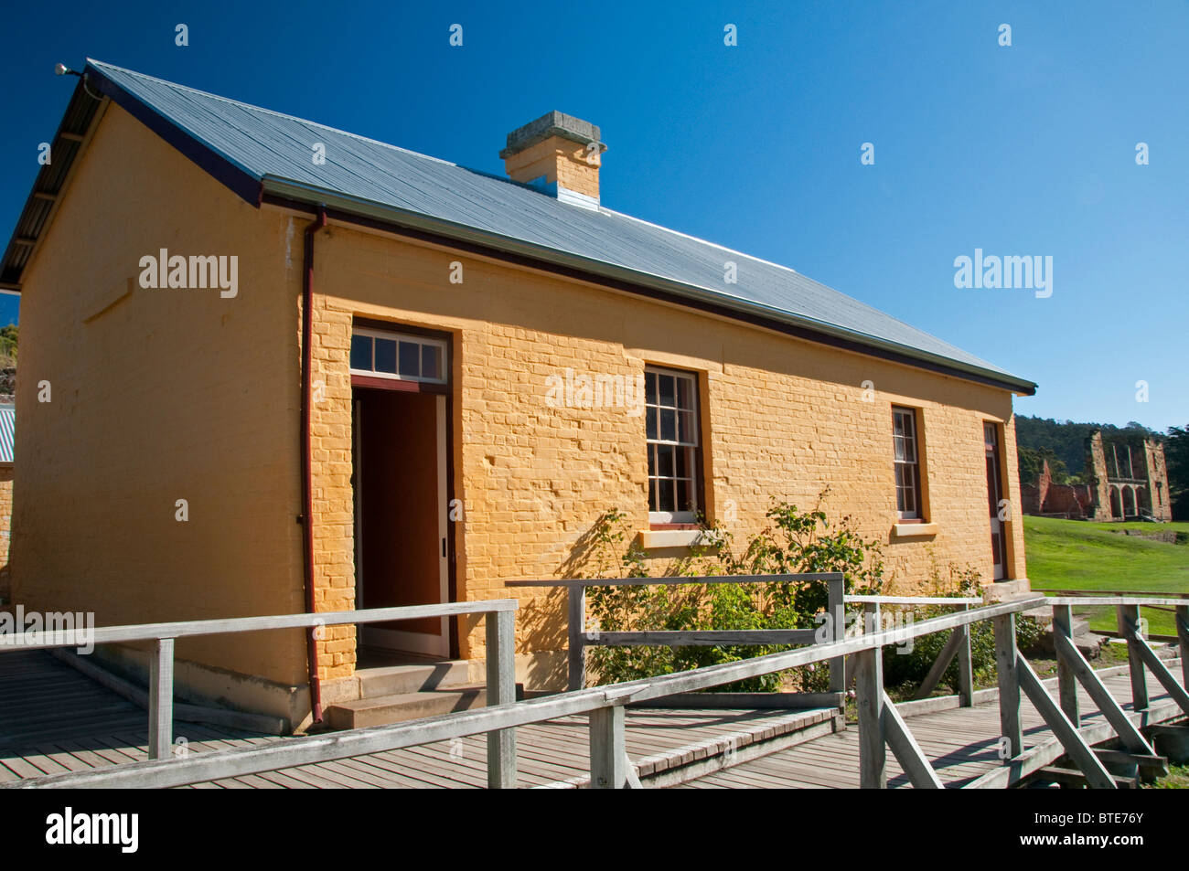 Gli ufficiali dei quarti, il sito storico di Port Arthur, Tasmania, Australia Foto Stock