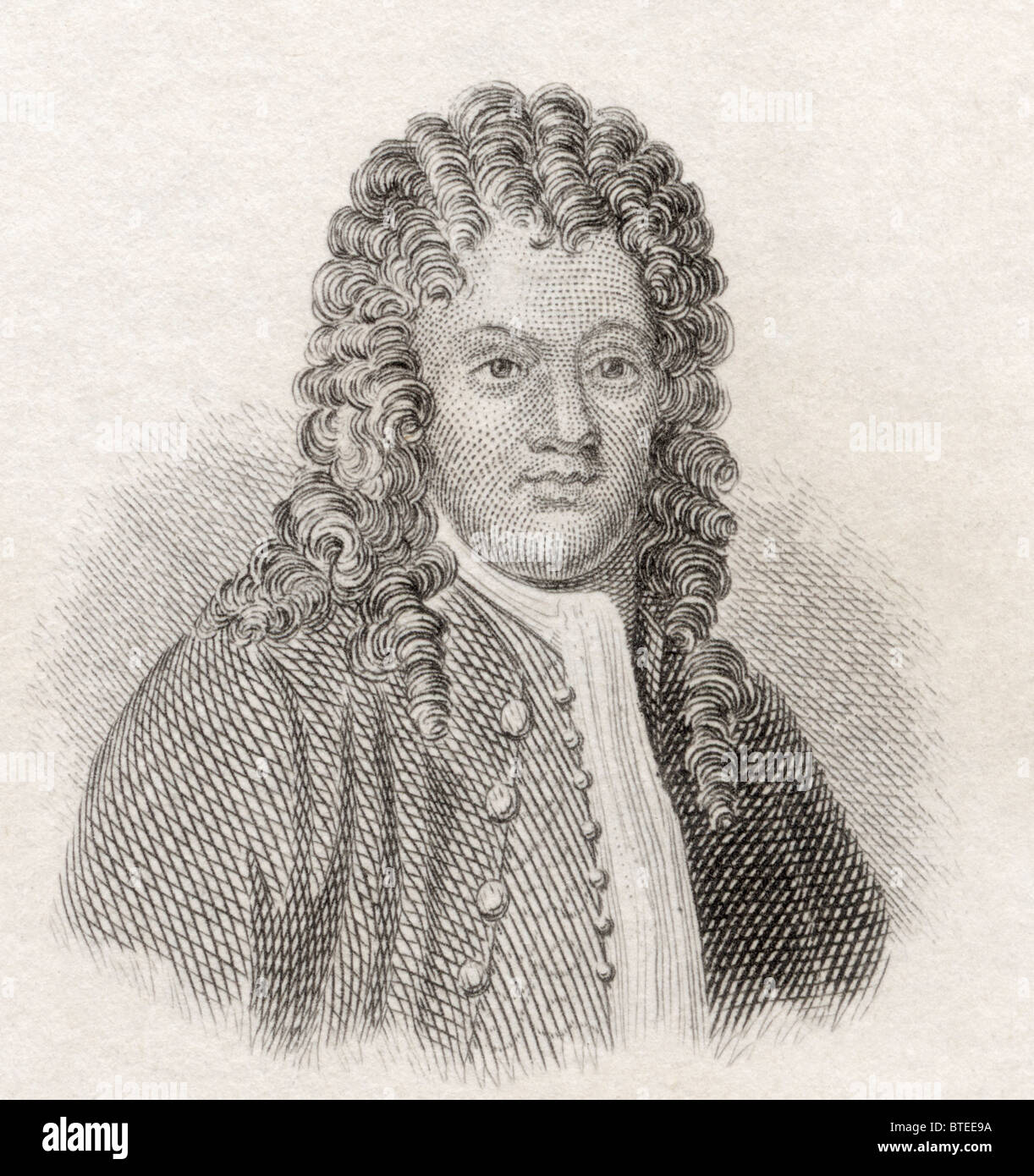 Sir Brook Taylor, 1685 a 1731. Matematico inglese, meglio nota per il Taylor e teorema di sviluppo in serie di Taylor. Foto Stock