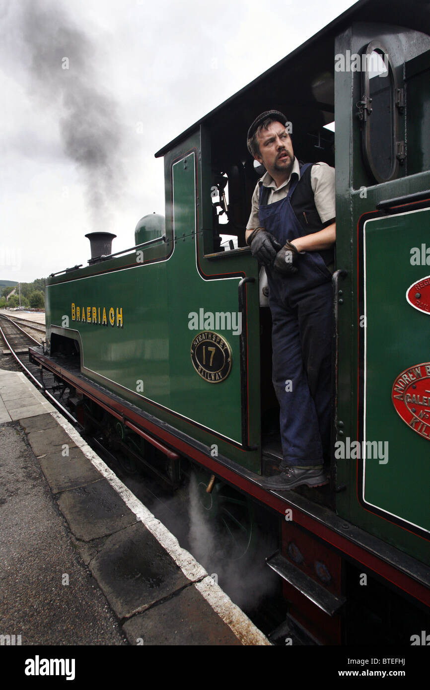 Strathspey Railway, Boat of Garten stazione ferroviaria, Boat of Garten, Scozia Foto Stock