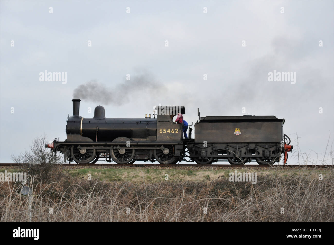 Conserve di vapore - J15 classe 0-6-0 n. 65462 sul Nord Stazione di Norfolk, Inghilterra, Regno Unito Foto Stock