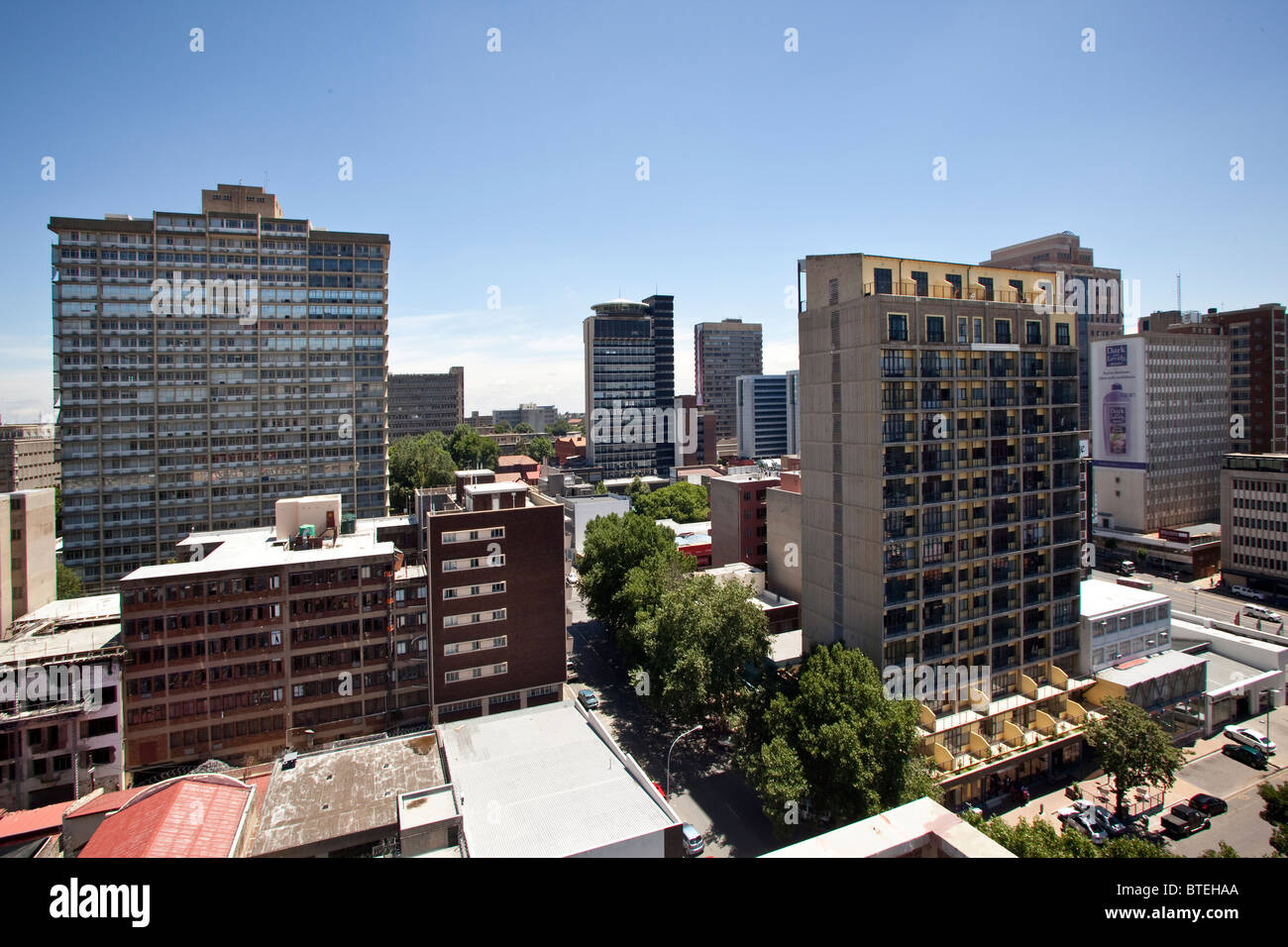 Una vista su edifici per uffici in Braamfontein Foto Stock