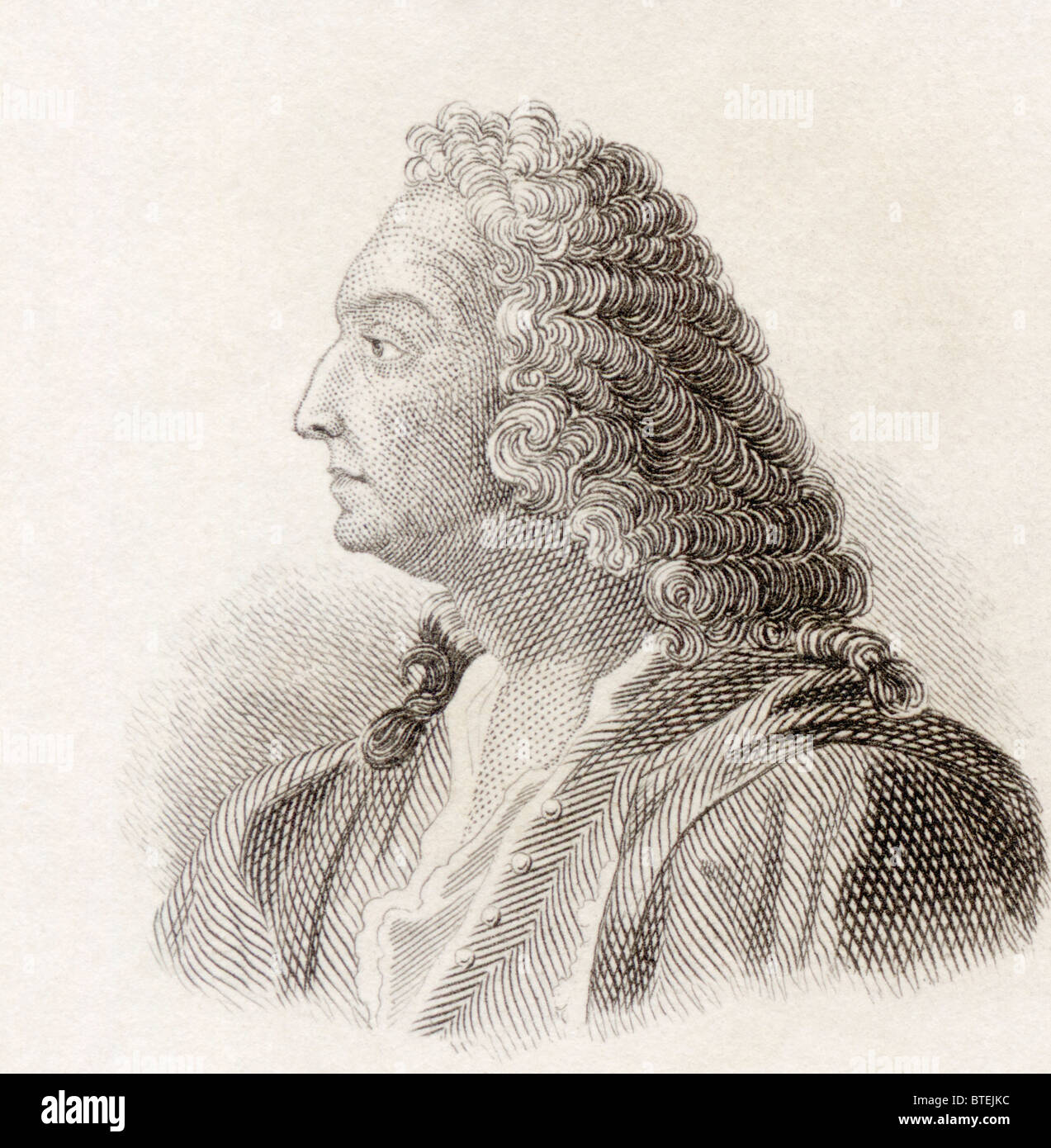 Jacob Bernoulli, aka James o Jacques, 1654 a 1705. Matematico svizzero. Foto Stock