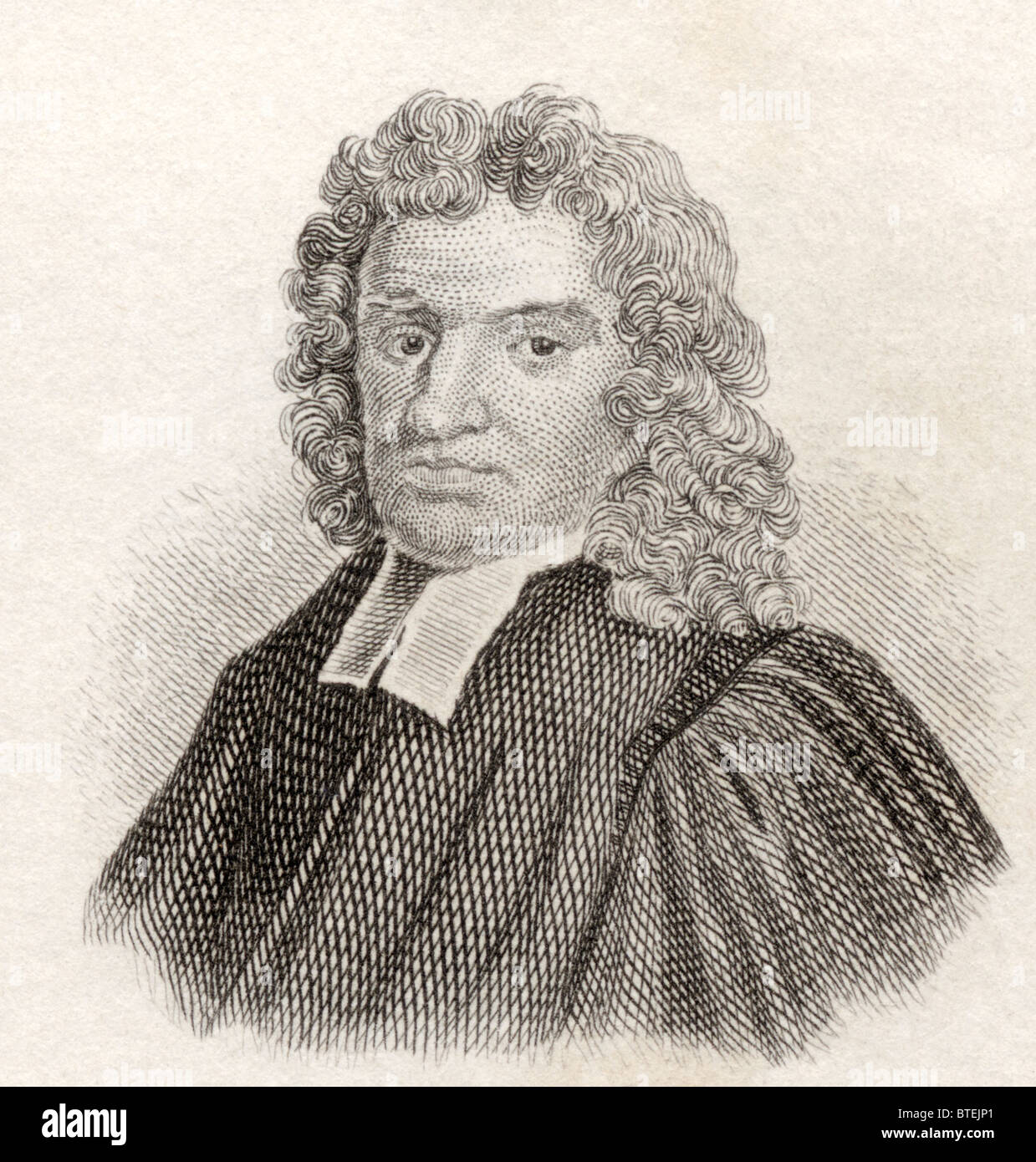 John Flamsteed, 1646 a 1719. Astronomo inglese e il primo Astronomo Reale. Foto Stock