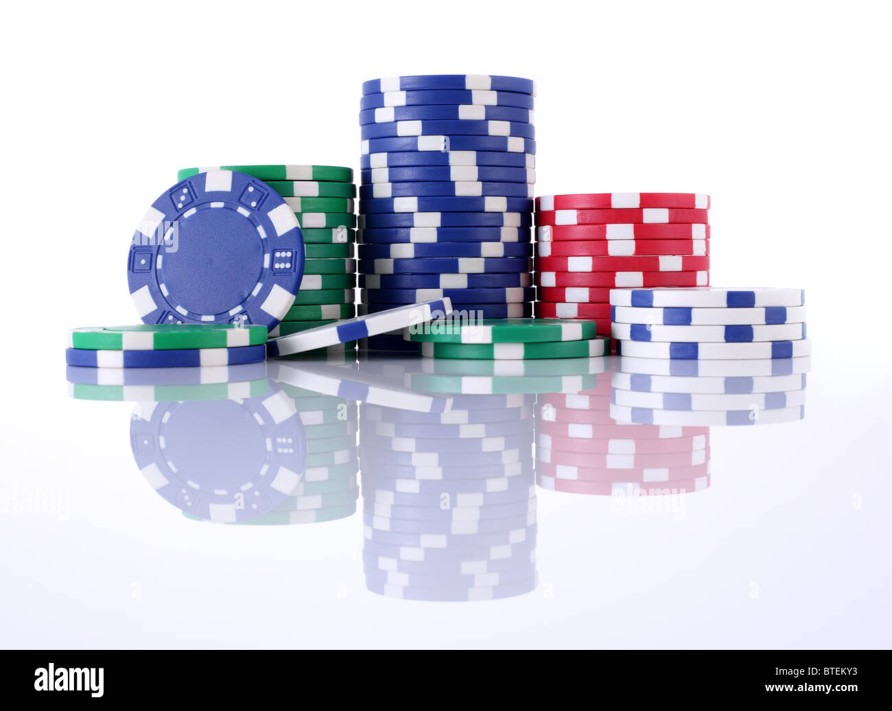 Fiches da poker Foto Stock