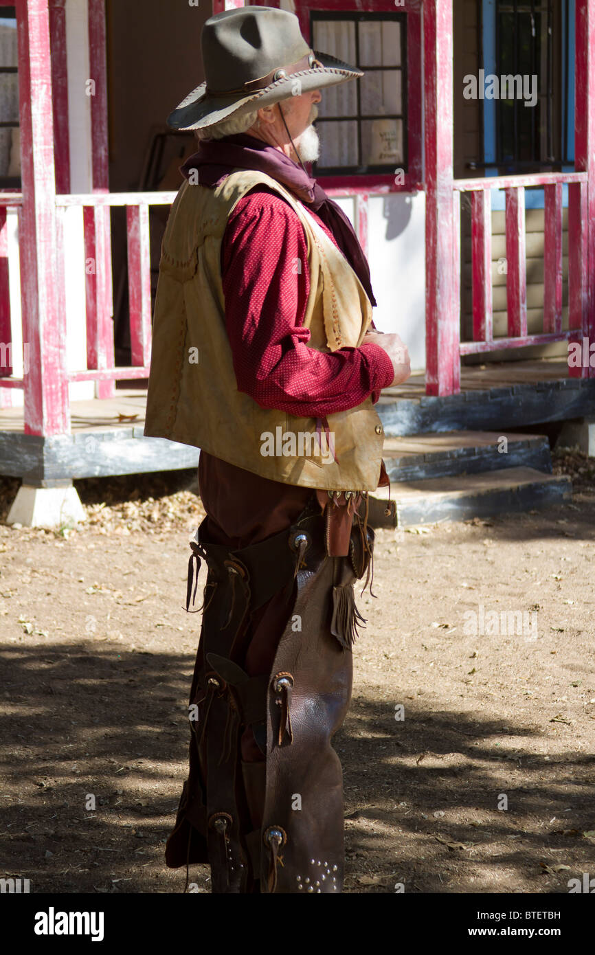 Vecchio western shootout ricreazione Foto Stock