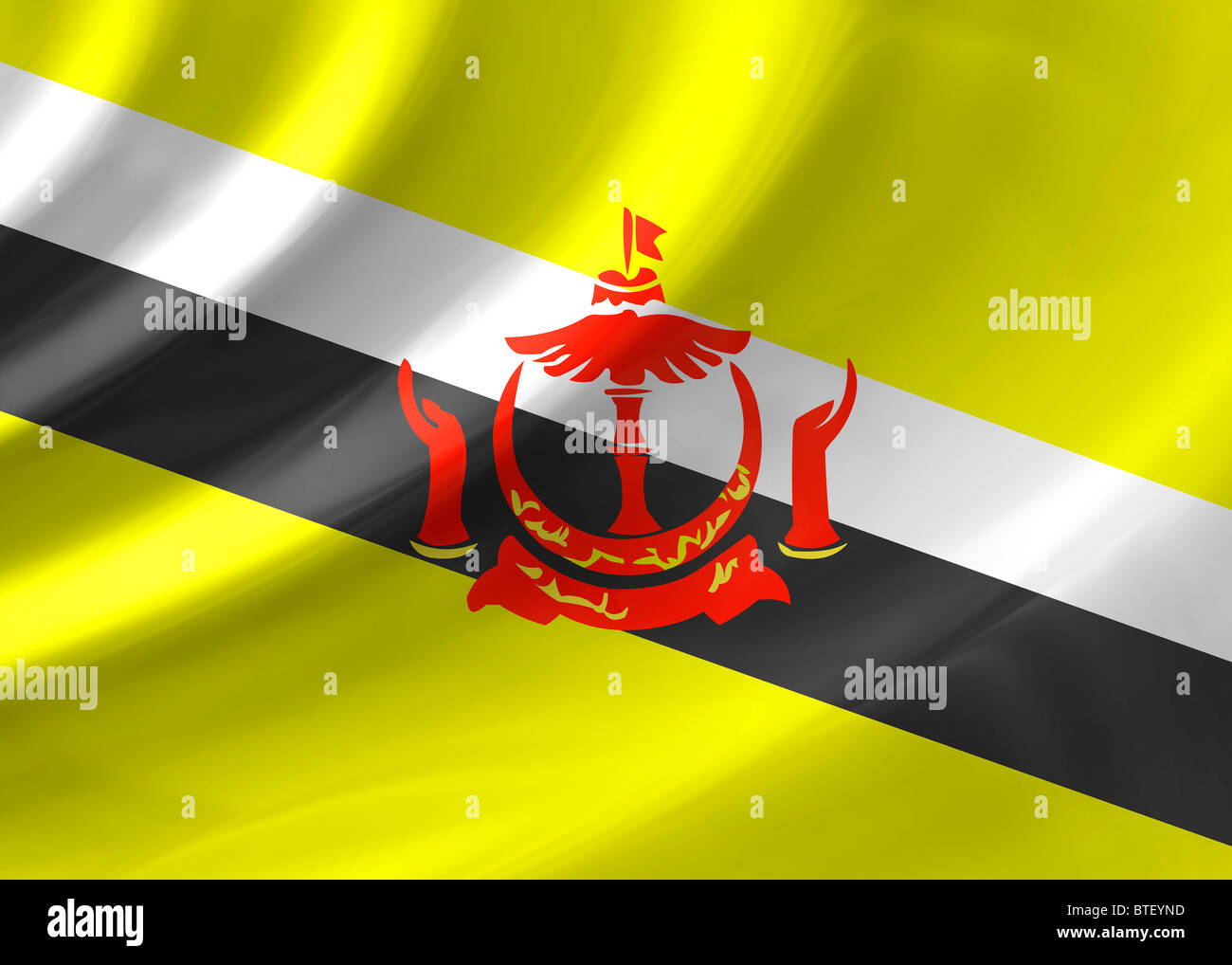 Bandiera del Brunei Foto Stock