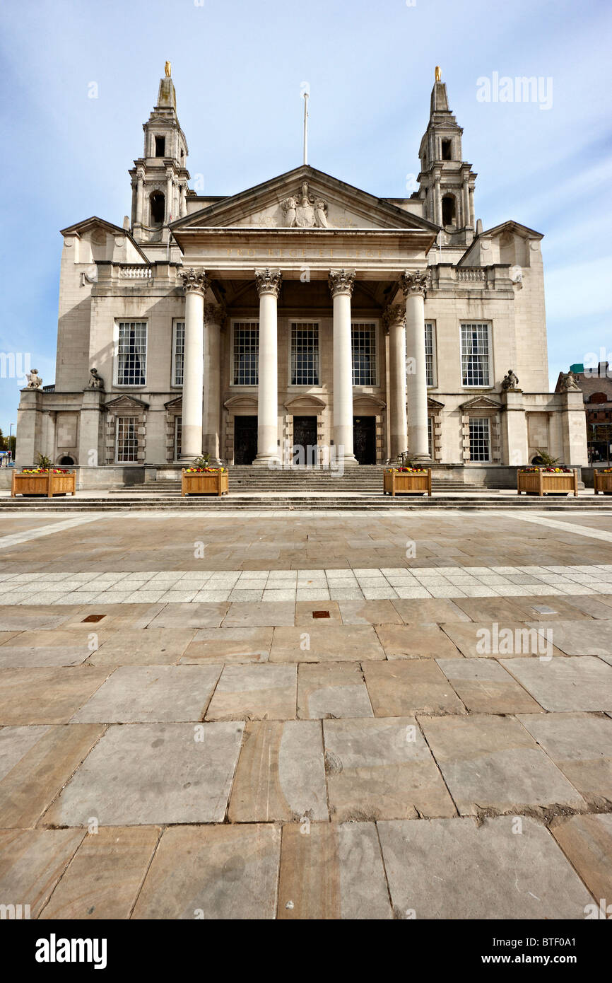 Leeds Sala Civica da Millennium Square, West Yorkshire Foto Stock