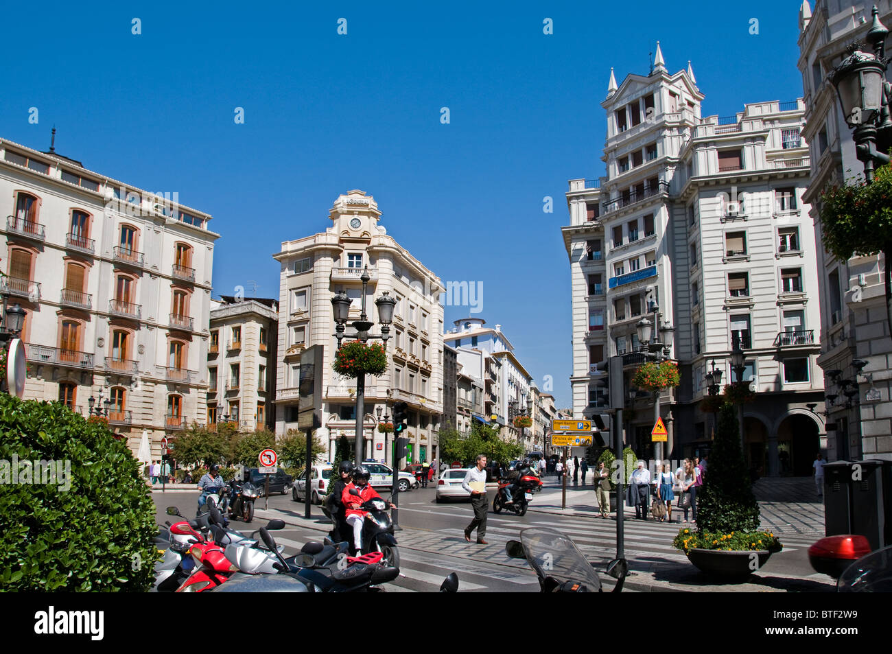 Granada città centro storico Spagna Andalusia Foto Stock