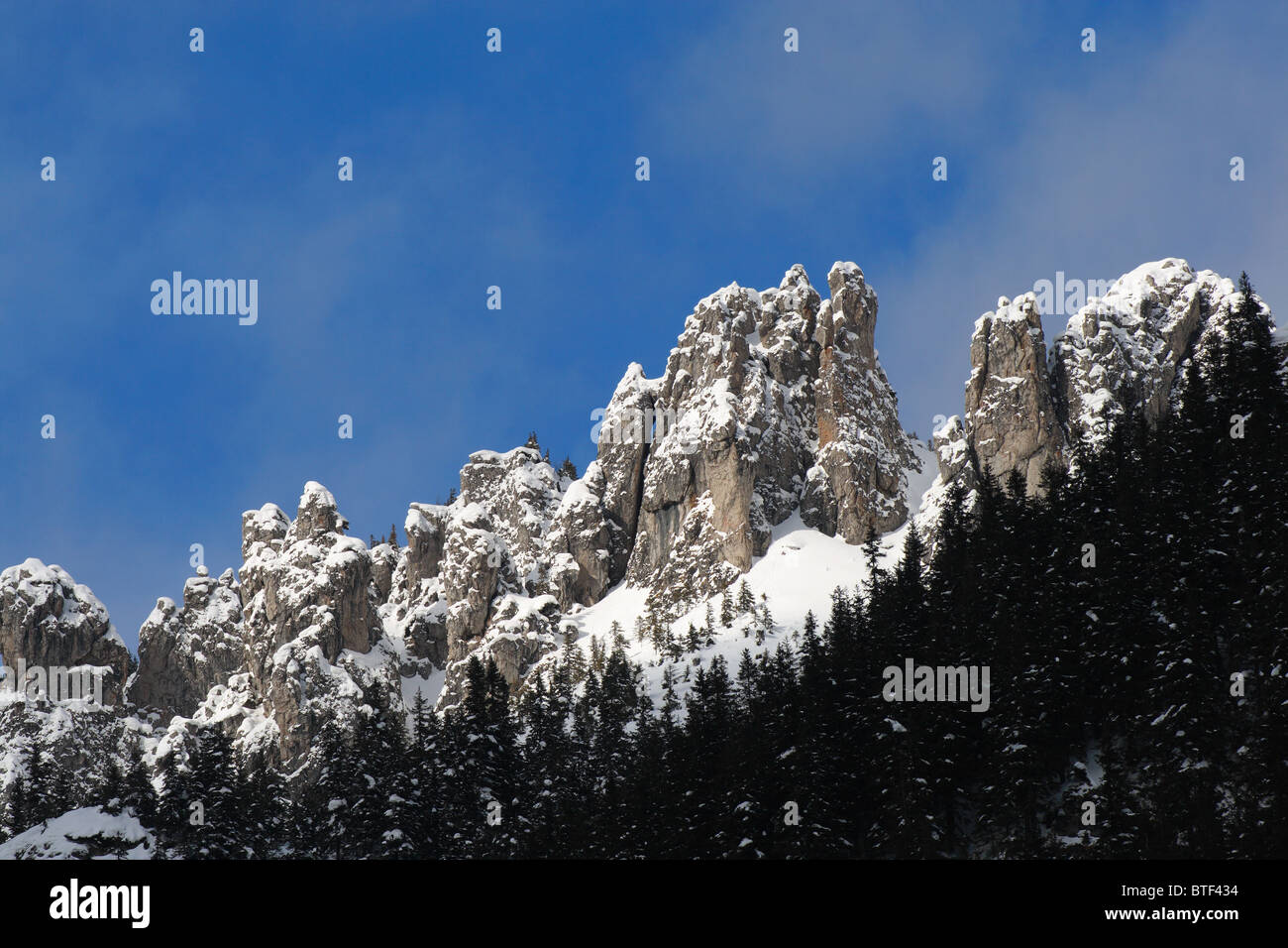 Mnichy (singole rocce) Chocholowskie nella valle Chocholowska, Monti Tatra, Polonia Foto Stock