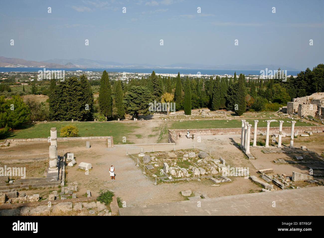 Vista sul sito Asklepeion, Kos, Grecia. Foto Stock