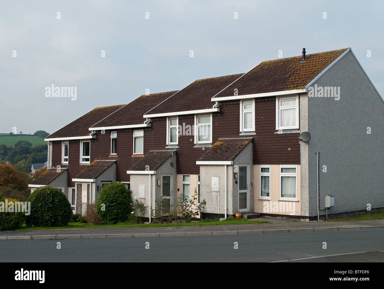 Alloggiamento del consiglio in Lancashire, Regno Unito Foto Stock