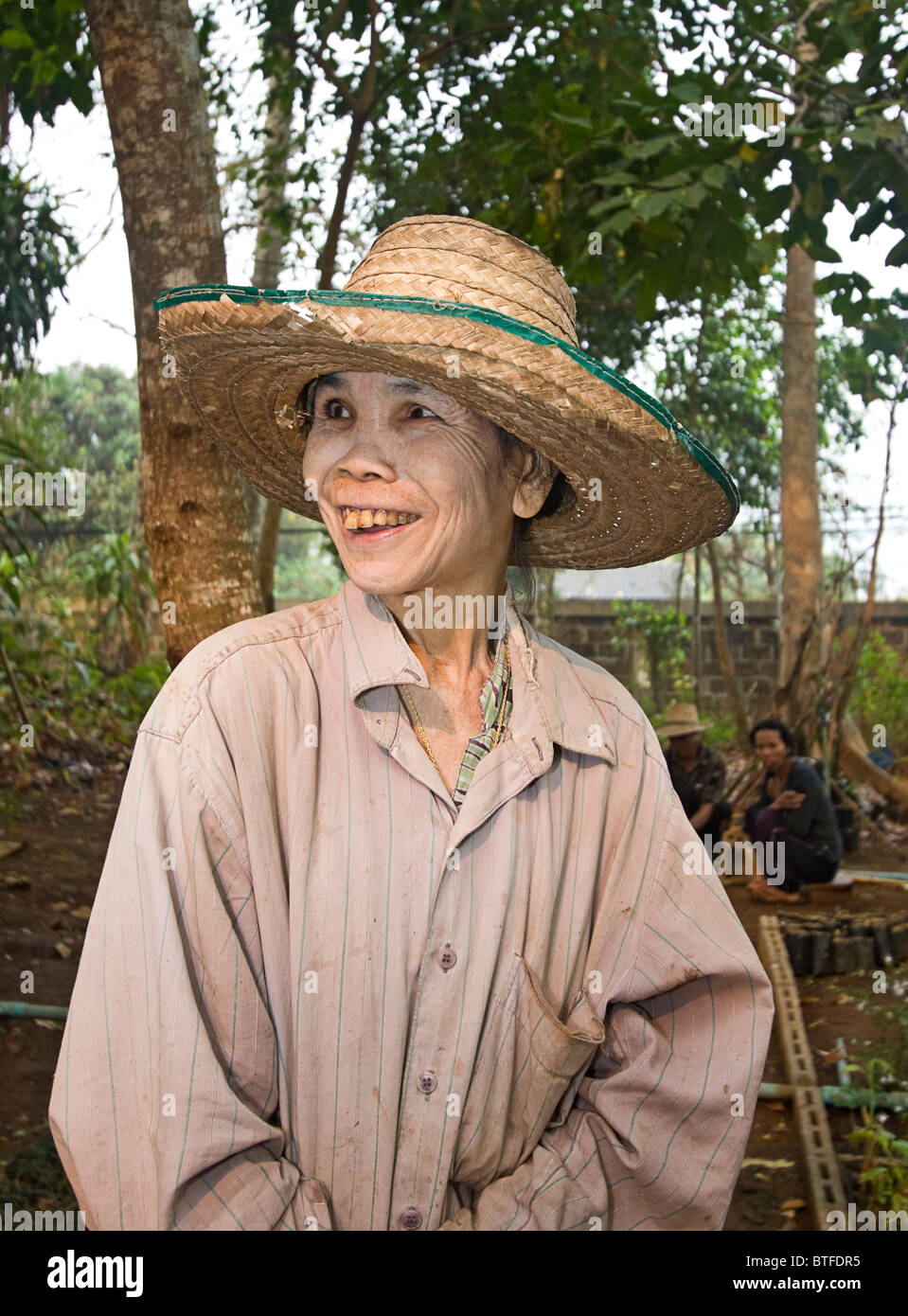 Lisu donna tribale. Lisu Village Chiang Mai area del nord della Thailandia. Foto Stock