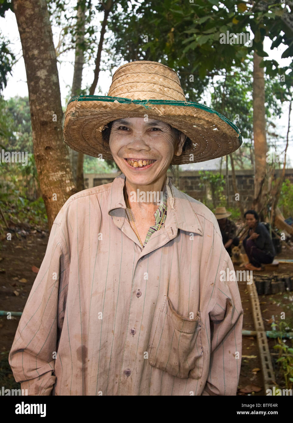 Lisu donna tribale. Lisu Village Chiang Mai area del nord della Thailandia. Foto Stock