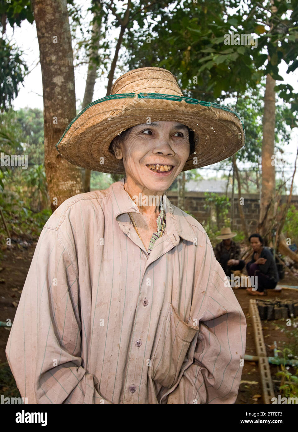 Lisu donna tribale. Lisu Village Chiang Mai area del nord della Thailandia. Foto Stock