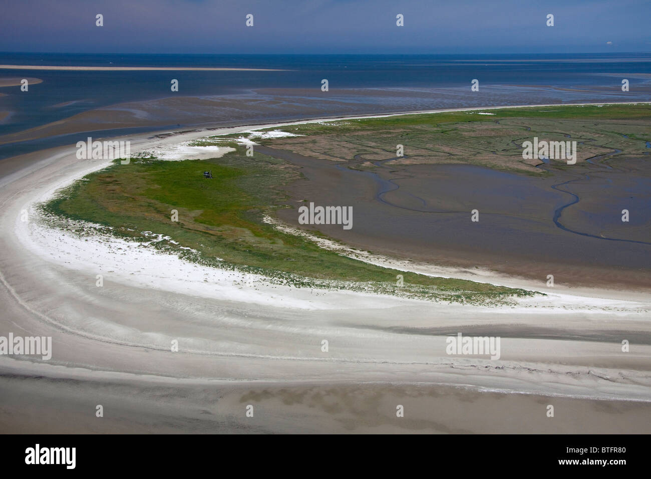 L'isola disabitata Trischen a Schleswig-Holstein il Wadden Sea National Park, Schleswig-Holstein, Germania. Foto Stock