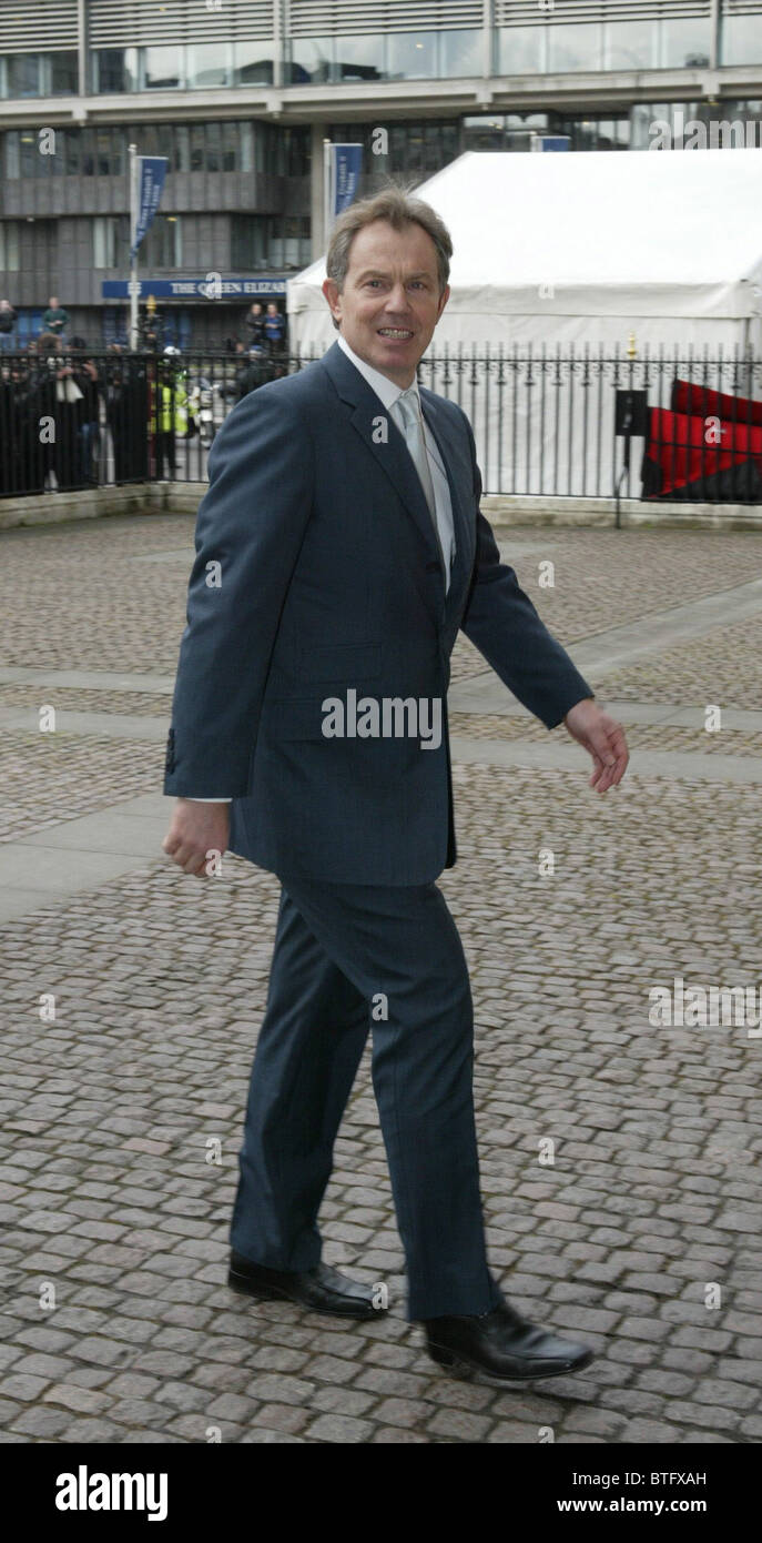 Il primo ministro Tony Blair a Westminster Abbey per il Commonwealth osservanza Service Foto Stock