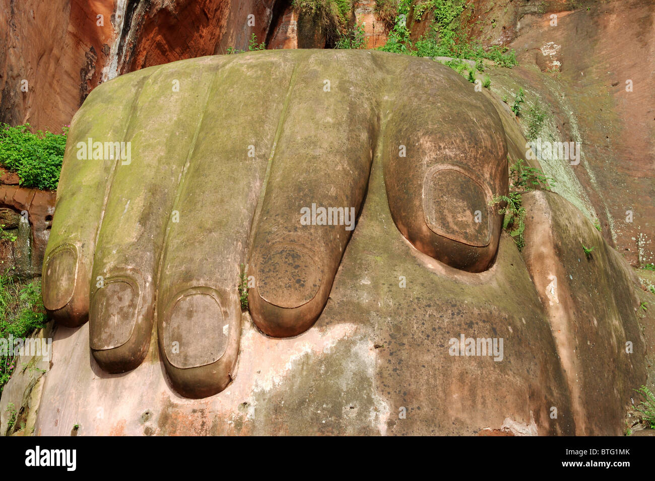 Leshan Buddha Gigante, Cina Foto Stock