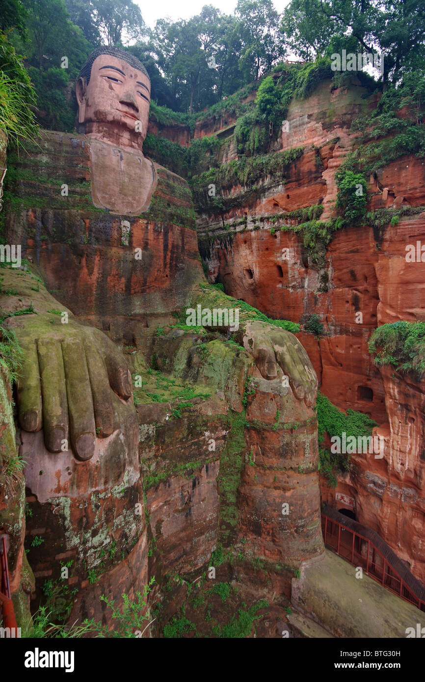 Leshan Buddha Gigante, Cina Foto Stock