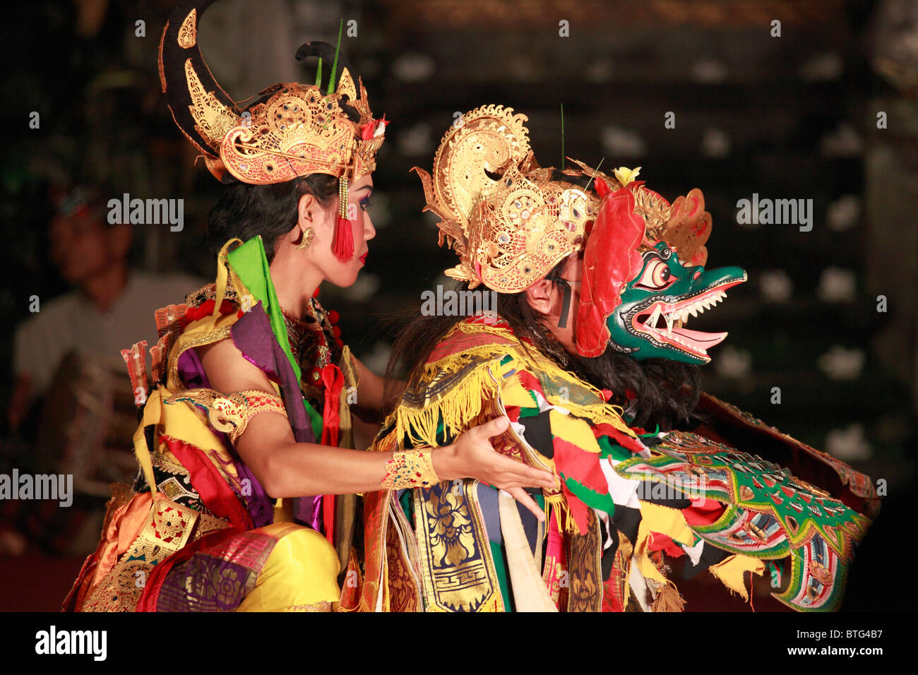 Indonesia Bali Ubud, classica ballerini, Ramayana ballet performance, Foto Stock
