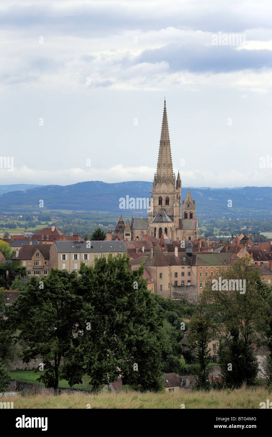 Cattedrale di Autun, Autun, Saône-et-Loire department, Borgogna, Francia Foto Stock