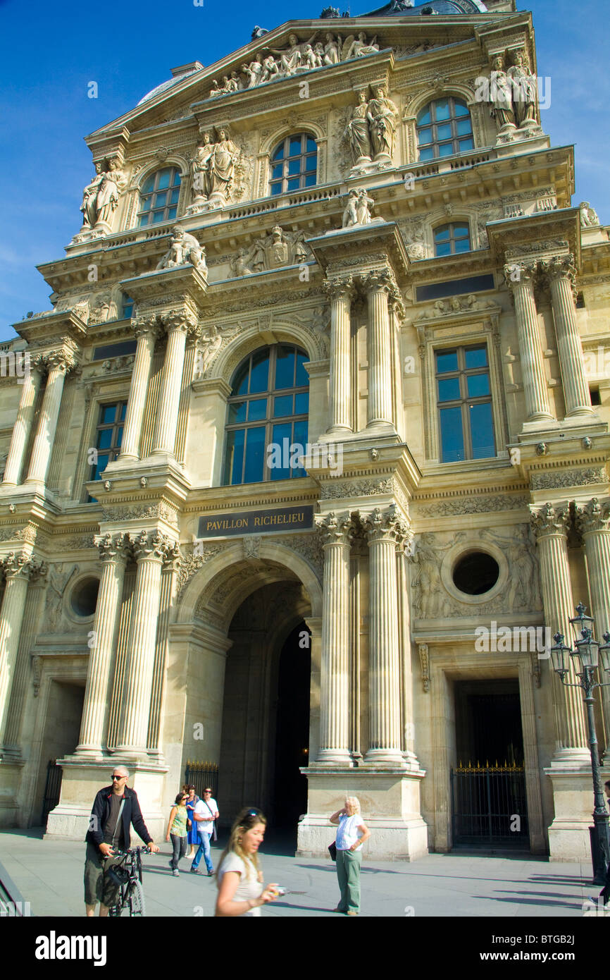 Il padiglione di Richelieu, il museo del Louvre, Parigi, Francia Foto Stock