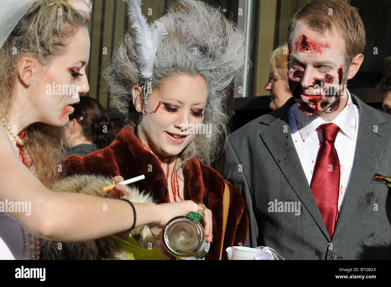 Brighton annuale parata zombie Foto Stock